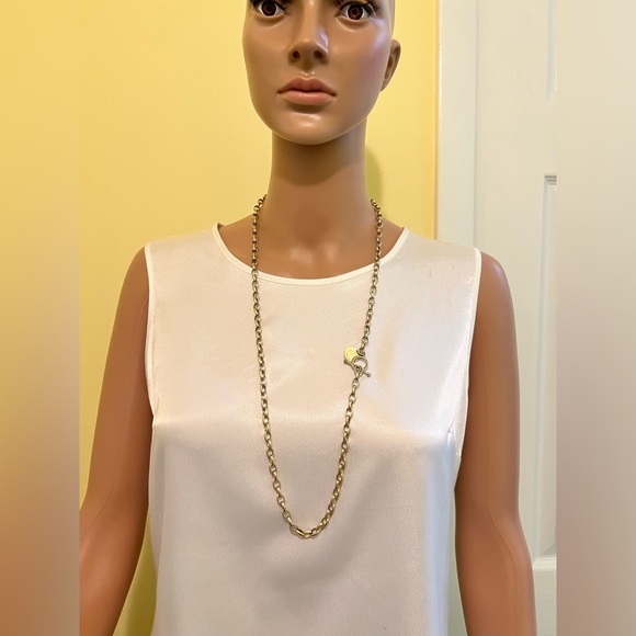 designer Alexis Von Viragh  925 Necklace  Gold Tone Long 33 In / 56g - Picture 7 of 16